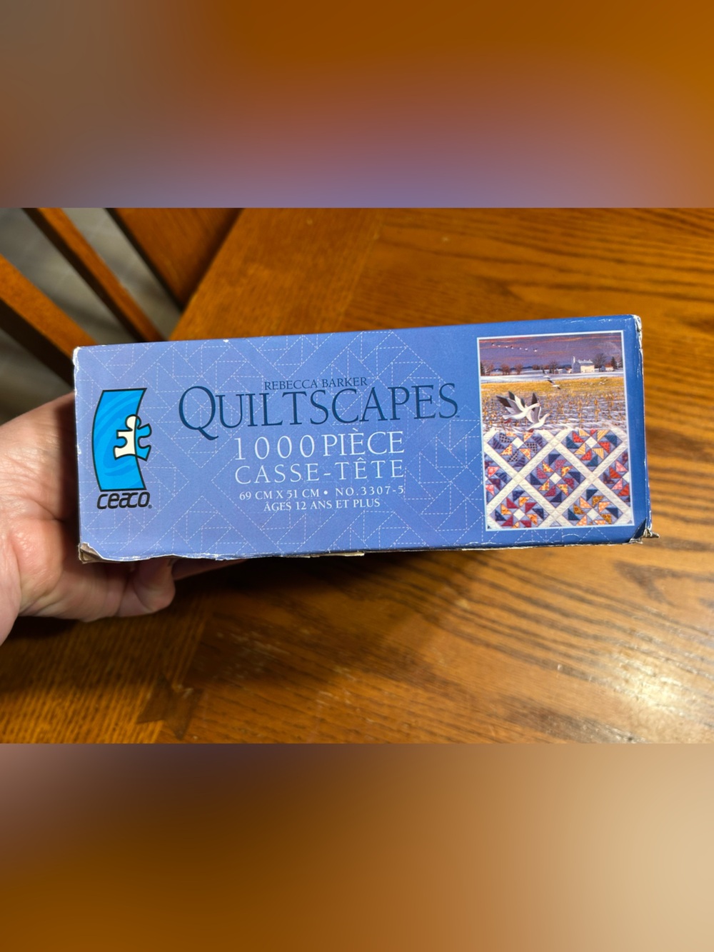 Rebecca Barker Quiltscapes 1000-Piece Jigsaw Puzzle - Blue - Picture 3 of 3